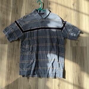 John Ashford Navy and White Striped Polo Shirt